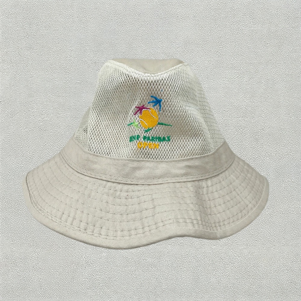 Dorfman Pacific BNP Paribas Open Indian Wells Bucket Hat XL Khaki Mesh Safari